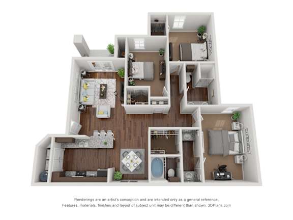 3Bed 2Bath at La Veranda at Polly Lane Apartments, Lafayette