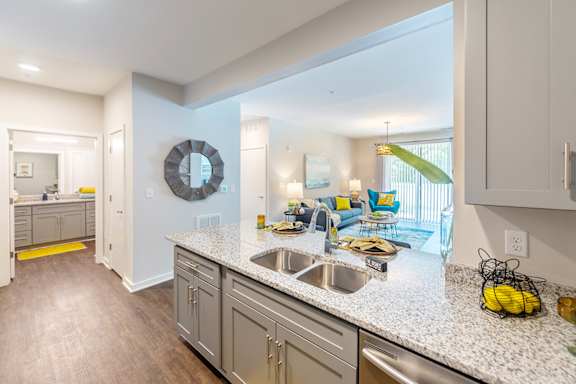 Modern Kitchen at Lumen Apartments in Hampton, VA
