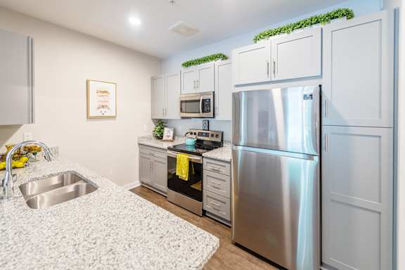 Spacious Kitchen at Lumen Apartments in Hampton, VA