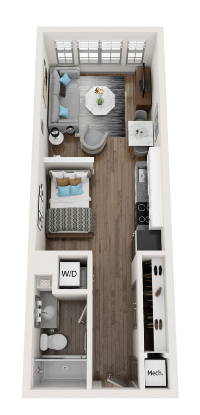 Floor Plan  A1_4 Floorplan at Midtown Row Apartments, Alabama