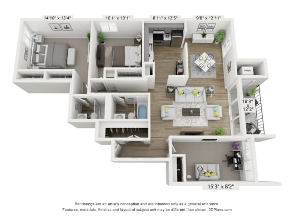 B20 Floor Plan at Copper and Quarry Village, Pikesville