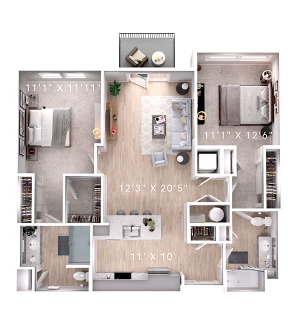 2 bed 2 bath&#xA0;at Lumen Apartments, Virginia, 23666