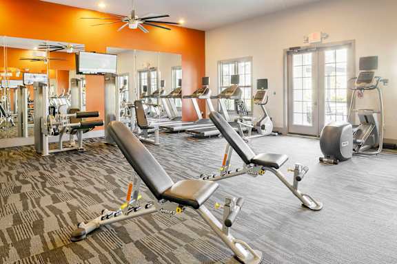 Fitness Center at Robley Place Apartments in Lafayette, LA