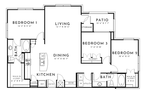 3BR 2BA_1409 SF at Mansfield on the Green, Milwaukie