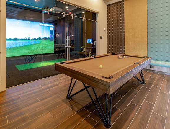 Game Room With Pool Table at Stone Loch Apartments, Tomball, 77375