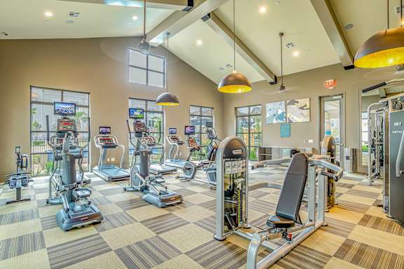 Community Gym at Stone Loch Apartments, Tomball, TX