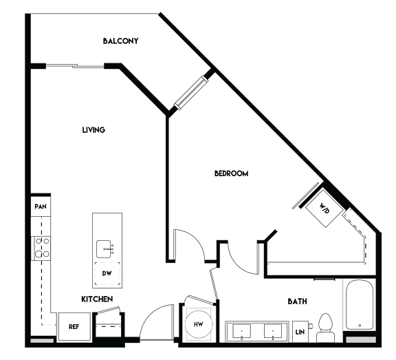 1BR 1BA_763 SF at The Cosmopolitan, Oklahoma
