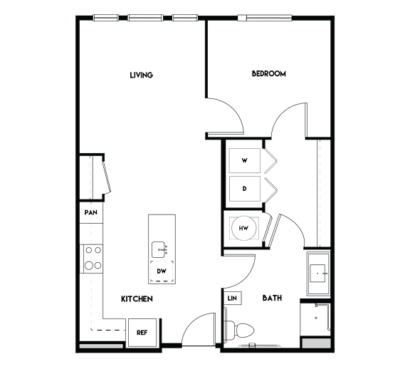 1BR 1BA_791 SF-A4 at The Cosmopolitan, Tulsa, OK, 74119