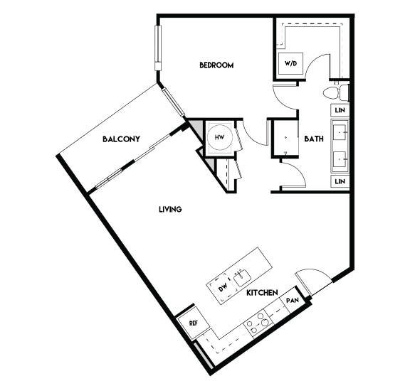 1BR 1BA_956 SF at The Cosmopolitan, Tulsa, 74119