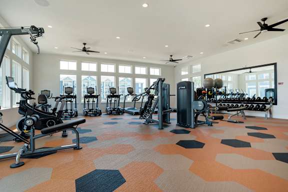 Large Fitness Center at The Mason at Freumax Park in Slidell, LA