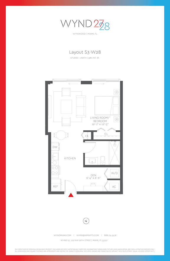 W28 - Studio_580 SF at WYND 27 & WYND 28, Miami, FL, Florida , 33127