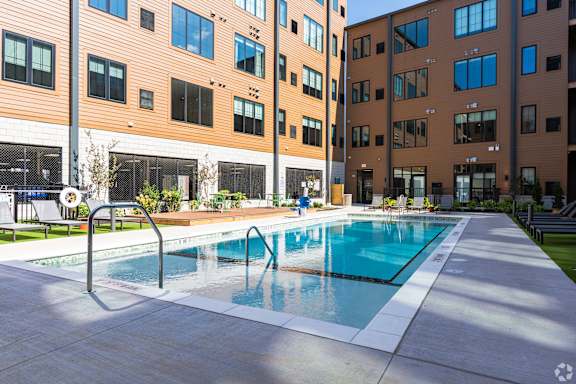 Swimming Pool View at The Yard Apartments, Kentucky