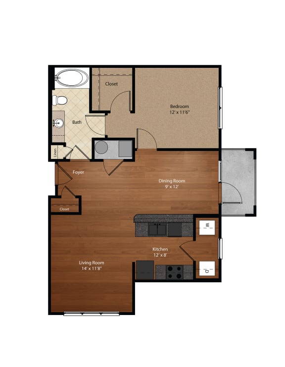 bedroom floor plan | the residences at sawmill park