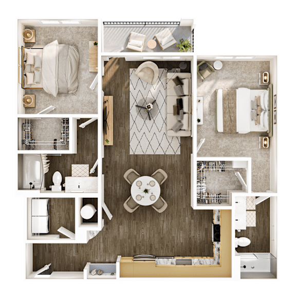 Floor Plan  A detailed floor plan of a house showing the layout of the rooms.