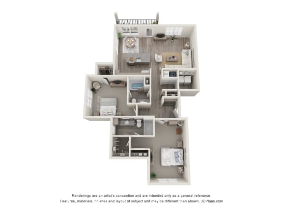 a floor plan of a 2100 sq ft apartment