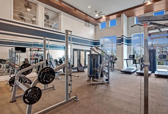 Fitness Center View at Apartments @ Eleven240, North Carolina