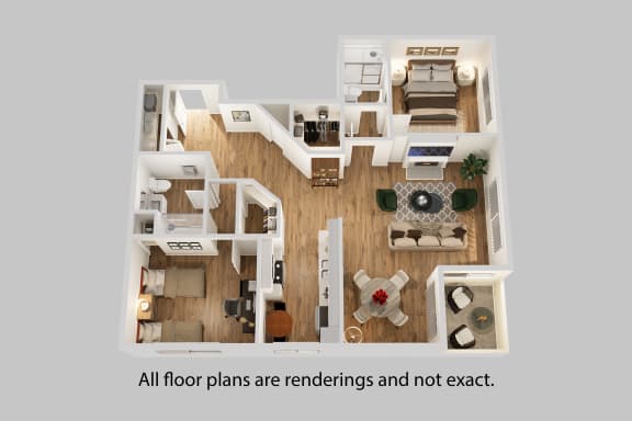 bedroom floor plan an open concept living space with a large window and a balcony