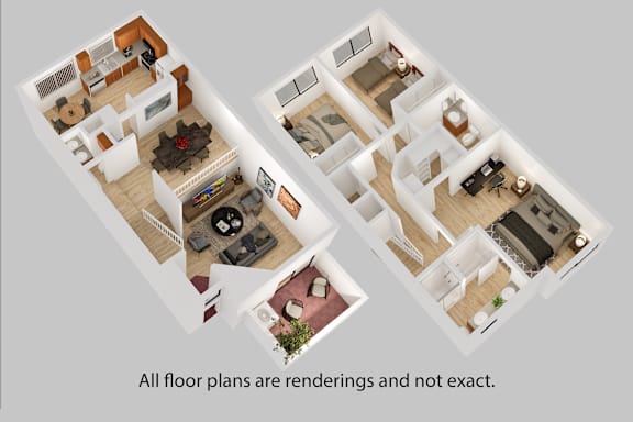 a floor plan of a home with bedrooms and a living room