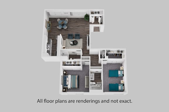 a floor plan is shown in a drawing    all floor plans are rendering