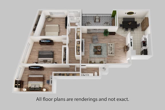 a floor plan of a house with a bedroom and a living room