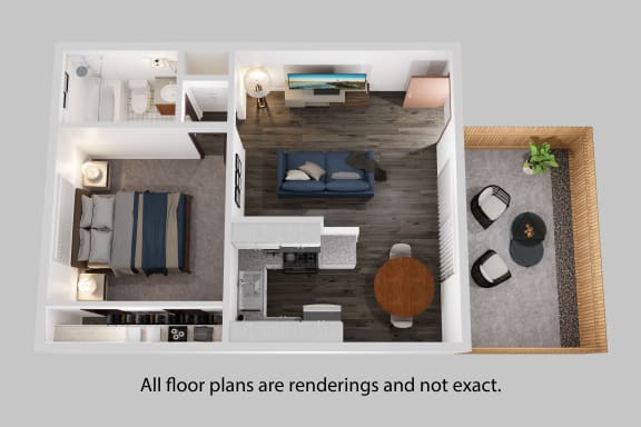 Floor Plan  One Bedroom &#x2B; One Bath