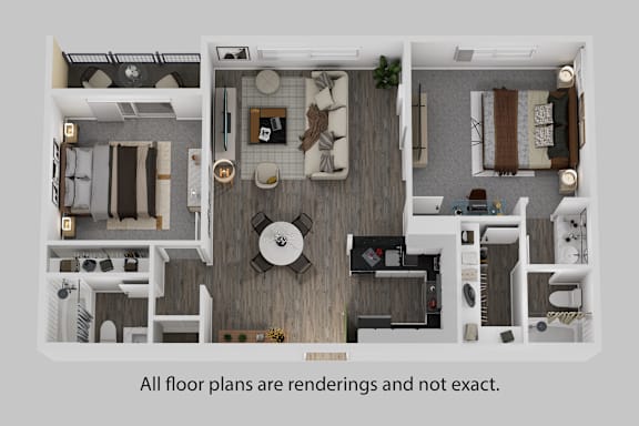 A floor plan of a house with a kitchen, living room, and dining area.