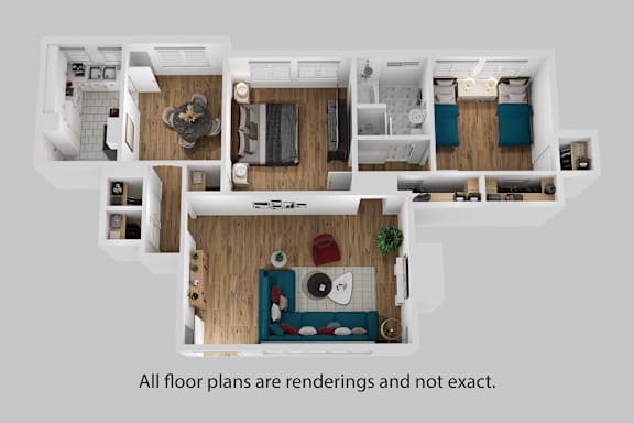 all floor plans are redesigned and not exact