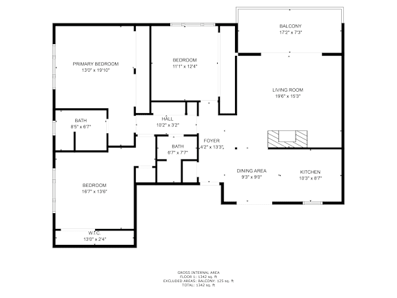 a floor plan of a house showing the living room and bedrooms