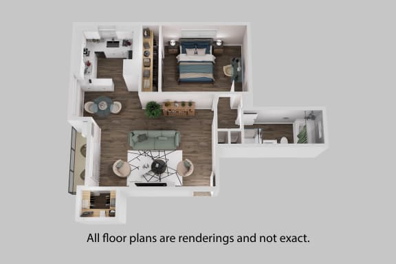 a floor plan is shown with a bedroom and a living room