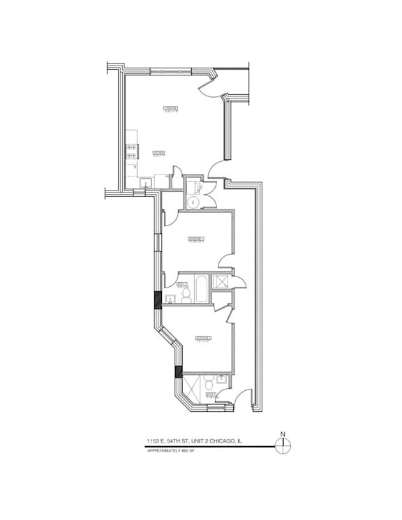 a floor plan of a home with a bedroom and a living room