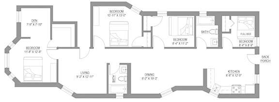 4 bed 2 bath apartments in hyde park