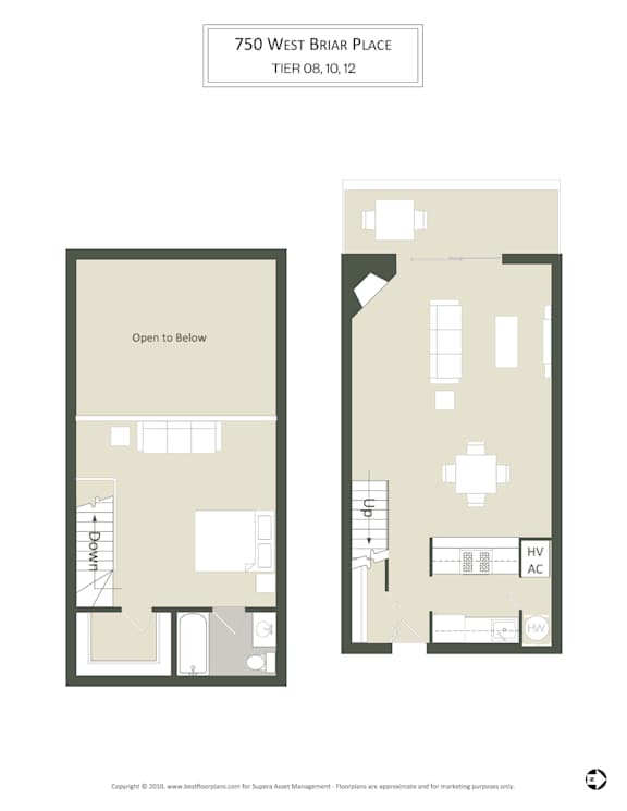 Floor plan of 750 West Briar Place, TIER 8, IQ, 12.