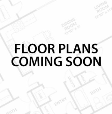 A sign that says "Floor plans coming soon" is displayed over a floor plan.