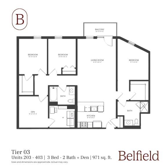 A black and white image of a floor plan for a property in Belfield.