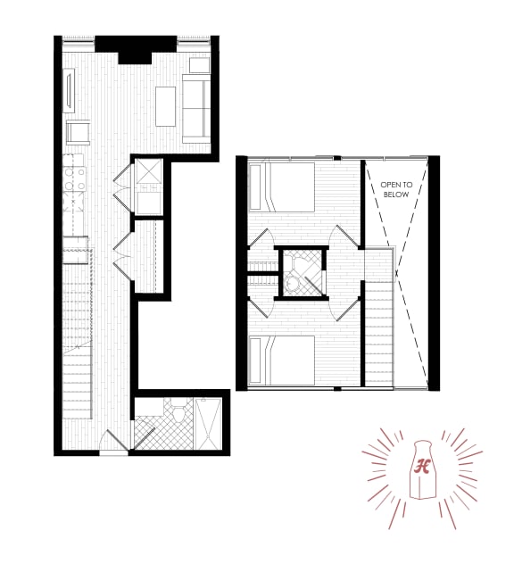 Floor Plan 2 Bed | 1.5 Bath