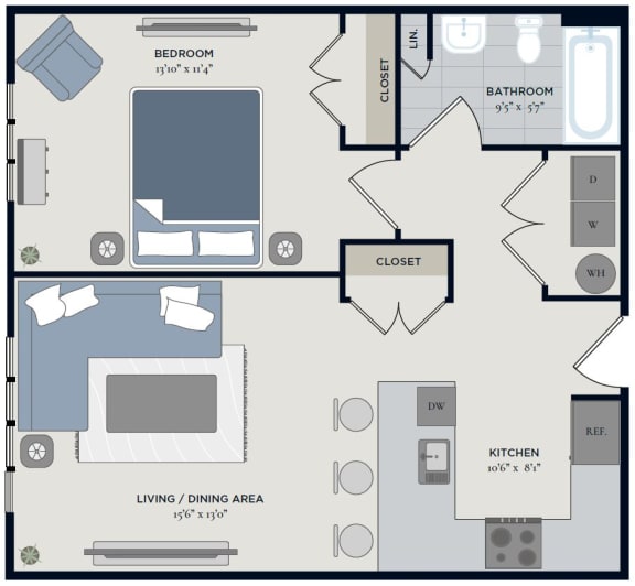 A4 Floor Plan at The Anchorage on Kelly, East Falls, Pennsylvania