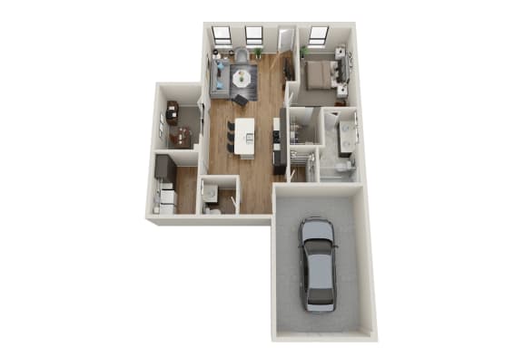 Floor Plan  1 Bed 1 Bath Floor Plan at EagleRidge Plaza Residences, Fargo, North Dakota