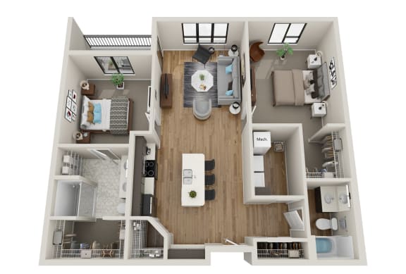 Floor Plan  C1 Floor Plan at EagleRidge Plaza Residences, Fargo, 58104