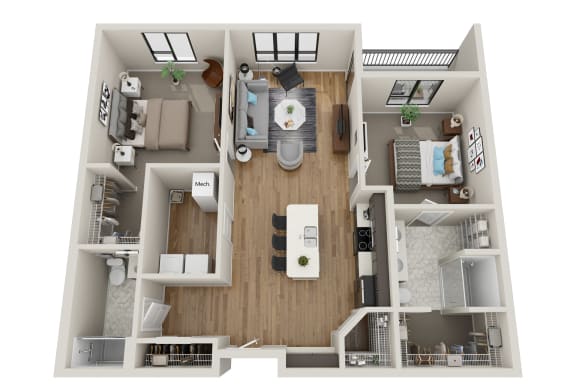 C1 Type A Floor Plan at EagleRidge Plaza Residences, Fargo, North Dakota