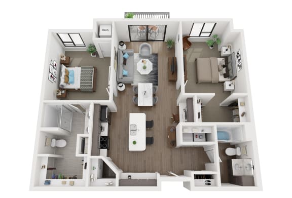 Floor Plan  C2 Floor Plan at EagleRidge Plaza Residences, Fargo, ND