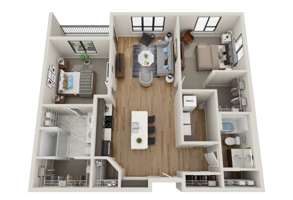 Floor Plan  C2 New Floor Plan at EagleRidge Plaza Residences, Fargo, ND, 58104