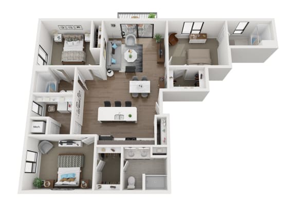 Floor Plan  F Floor Plan at EagleRidge Plaza Residences, North Dakota, 58104