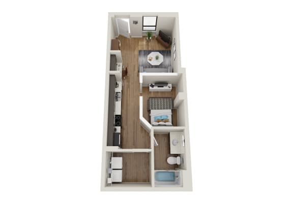 Studio Floor Plan Studio Floor Plan at EagleRidge Plaza Residences, Fargo, ND, 58104
