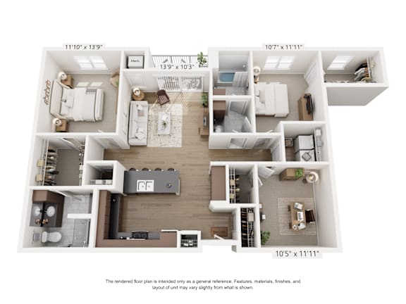 A floor plan of an apartment with dimensions and various rooms labeled.
