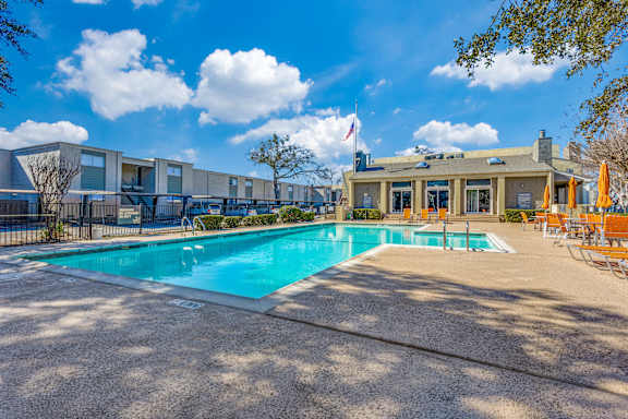 the swimming pool at our apartments