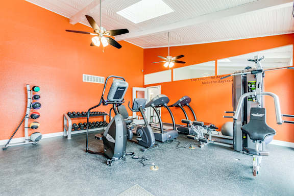 the gym has plenty of exercise equipment for your workouts