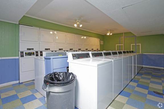 Commercial Laundry Facility Available at Falls on Clearwood Apartments, Richardson, Texas