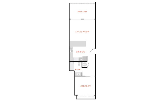A diagram of a house with labeled rooms.