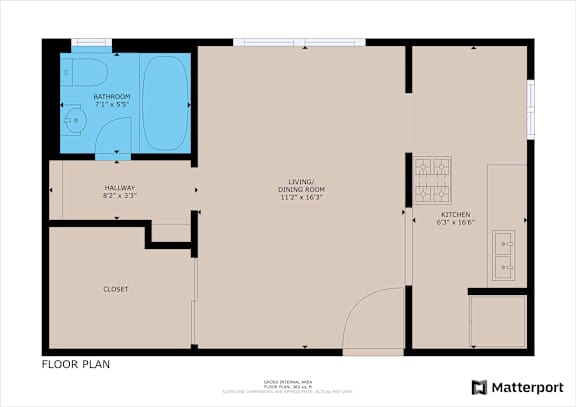 Studio 1 bath Studio 1 bath at Mariposa Willows Apartments, California