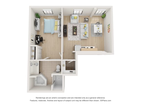 J1_Jacuzzi Floor Plan at Vision on Lombard, Maryland, 21201